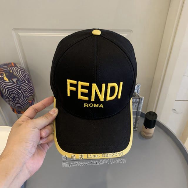 Fendi男女同款帽子 芬迪凹凸大刺繡帽後FF小logo棒球帽鴨舌帽  mm1628